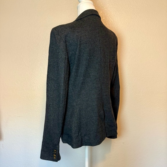 Ralph Lauren Vintage Wool Blazer Jacket Crest Patch Charcoal Gray Size 14 - Picture 6 of 15